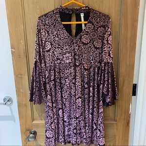 Pink Velvet Babydoll Mini